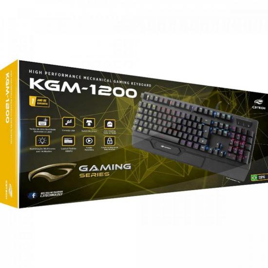 Teclado Gamer C3Tech KGM-1200BK Mecânico por 218,99 à vista no boleto/pix ou parcele em até 8x sem juros. Compre na loja Mundomax!