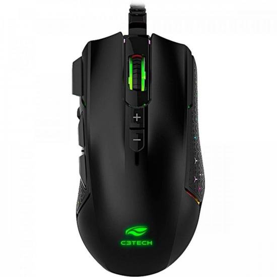 Mouse Gamer C3Tech 750BK USB MG-Raven por 127,99 à vista no boleto/pix ou parcele em até 5x sem juros. Compre na loja Mundomax!