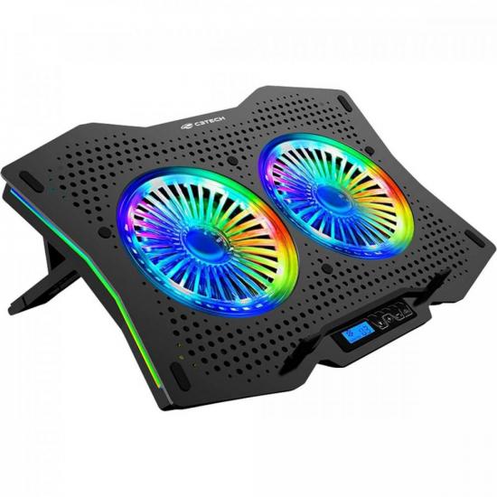 Suporte Para Notebook Com Cooler NBC-400BK C3Tech por 126,00 à vista no boleto/pix ou parcele em até 5x sem juros. Compre na loja Mundomax!