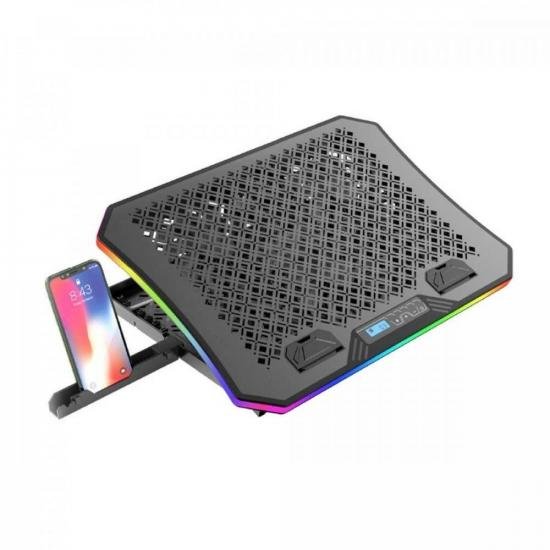 Suporte Para Notebook Com Cooler NBC-600BK C3Tech por 192,90 à vista no boleto/pix ou parcele em até 7x sem juros. Compre na loja Mundomax!