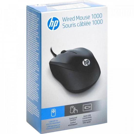 Mouse com fio 1200DPI 1000 Preto HP por 45,90 à vista no boleto/pix ou parcele em até 1x sem juros. Compre na loja Mundomax!