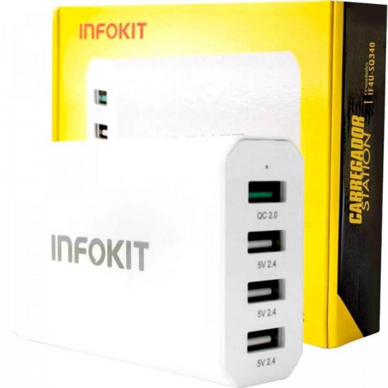 Carregador Turbo USB 40W QC2.0 Branco Exbom por 83,90 à vista no boleto/pix ou parcele em até 3x sem juros. Compre na loja Mundomax!