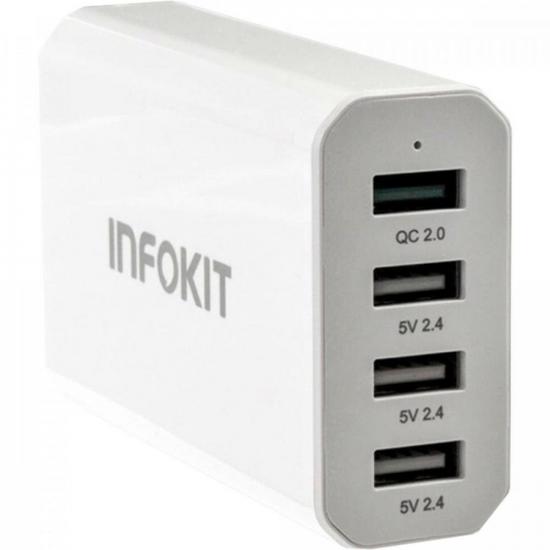 Carregador Turbo USB 40W QC2.0 Branco Exbom por 83,90 à vista no boleto/pix ou parcele em até 3x sem juros. Compre na loja Mundomax!