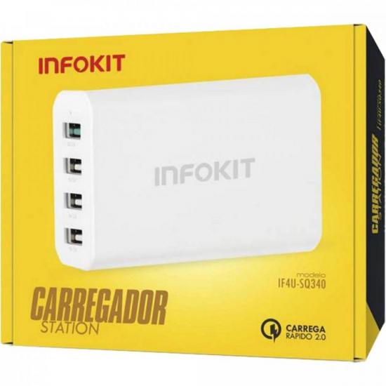 Carregador Turbo USB 40W QC2.0 Branco Exbom por 83,90 à vista no boleto/pix ou parcele em até 3x sem juros. Compre na loja Mundomax!