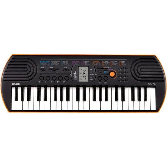 TECLADO MUSICAL INFANTIL CASIOTONE PRETO E BRANCO SA-51H2