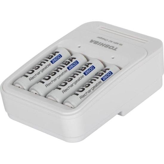 Carregador de Pilhas TNHC-6GAE4 CB (C/4 Pilhas AA 2600mAh) Toshiba por 178,00 à vista no boleto/pix ou parcele em até 7x sem juros. Compre na loja Mundomax!