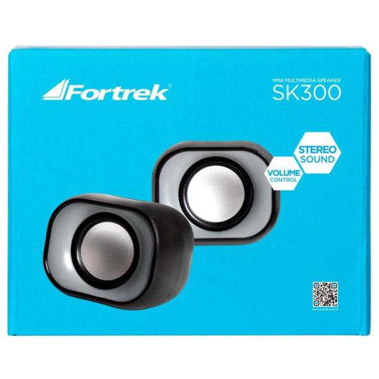 Mini Caixa de Som Multimídia Fortrek SK-300 Preta por 37,99 à vista no boleto/pix ou parcele em até 1x sem juros. Compre na loja Mundomax!