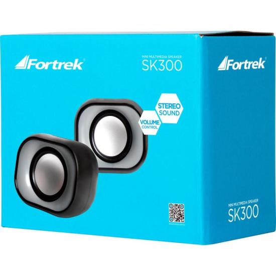 Mini Caixa de Som Multimídia Fortrek SK-300 Preta por 37,99 à vista no boleto/pix ou parcele em até 1x sem juros. Compre na loja Mundomax!