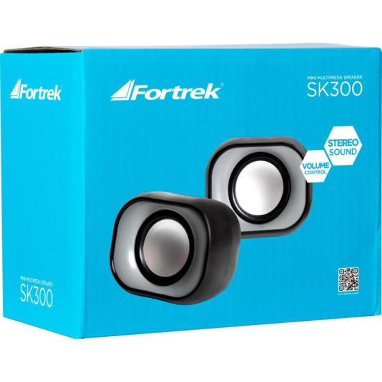 Mini Caixa de Som Multimídia Fortrek SK-300 Preta por 37,99 à vista no boleto/pix ou parcele em até 1x sem juros. Compre na loja Mundomax!