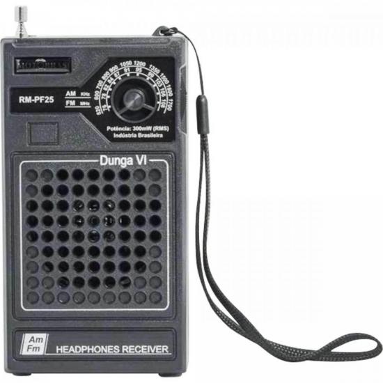 Rádio Portátil 2 Faixas AM/FM RM-PF 25 Preto MOTOBRAS (75095)
