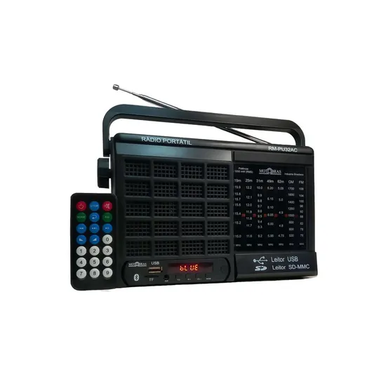 Rádio Portátil Motobras RM-PU32AC 7 Faixas Preto (75099)