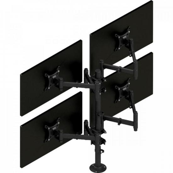 Suporte 4 Monitores 10\" a 24\" Triarticulado SMQ-1024P-B AVATRON por 566,99 à vista no boleto/pix ou parcele em até 10x sem juros. Compre na loja Mundomax!