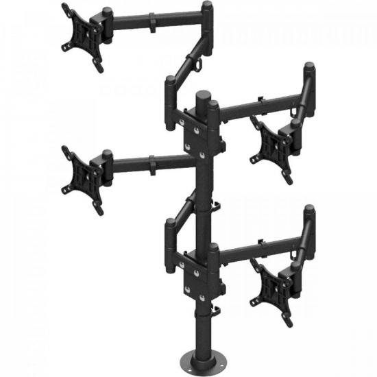 Suporte 4 Monitores 10\" a 24\" Triarticulado SMQ-1024P-B AVATRON por 566,99 à vista no boleto/pix ou parcele em até 10x sem juros. Compre na loja Mundomax!
