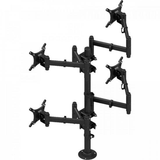 Suporte 4 Monitores 10\" a 24\" Triarticulado SMQ-1024P-B AVATRON por 566,99 à vista no boleto/pix ou parcele em até 10x sem juros. Compre na loja Mundomax!