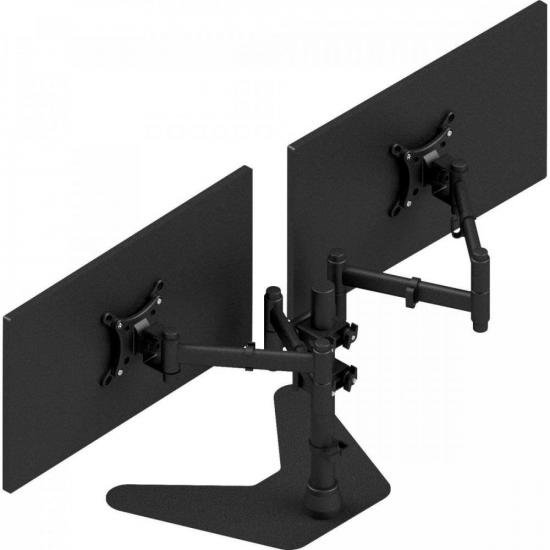 Suporte 2 Monitores 10\" a 27\" Triarticulado c/ Base SMD-1027-B AVATRON por 340,00 à vista no boleto/pix ou parcele em até 10x sem juros. Compre na loja Mundomax!