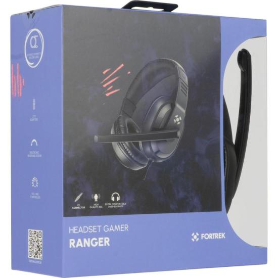 Headset Gamer Fortrek Ranger P3 Preto por 107,42 à vista no boleto/pix ou parcele em até 4x sem juros. Compre na loja Fortrek!