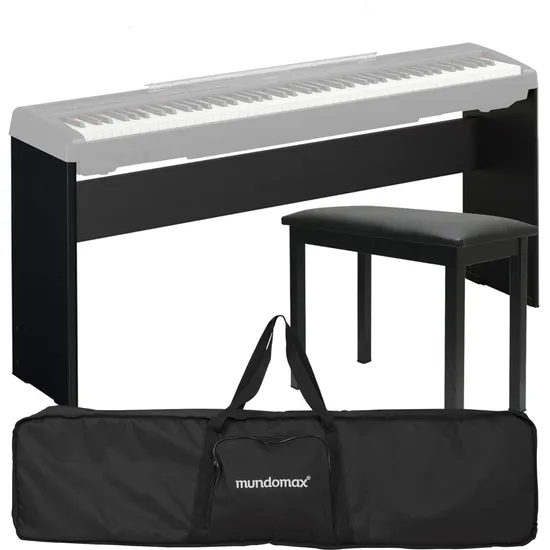 Kit Estante para Piano Yamaha P-45 + Banco + Capa MUNDOMAX (75254)