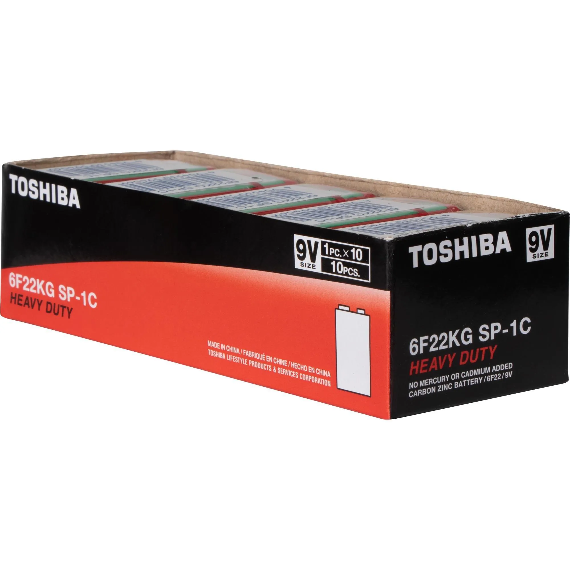 Bateria Zinco 9V 6F22KG (C/10 Baterias) Toshiba (75260)