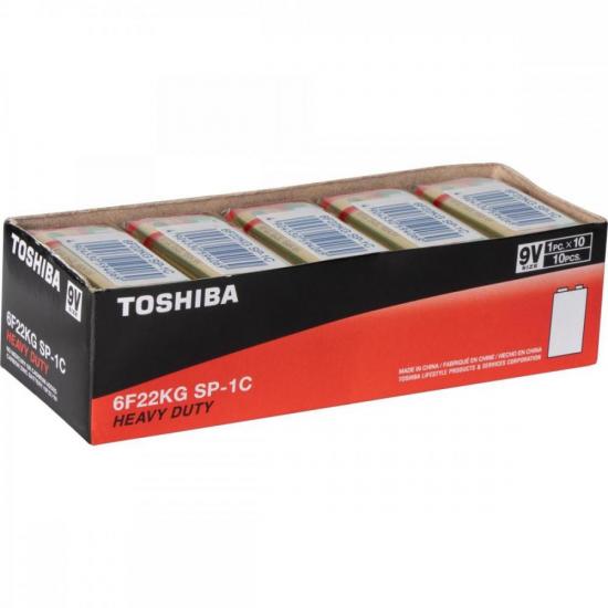 Bateria Zinco 9V 6F22KG (C/10 Baterias) Toshiba por 94,00 à vista no boleto/pix ou parcele em até 3x sem juros. Compre na loja Mundomax!