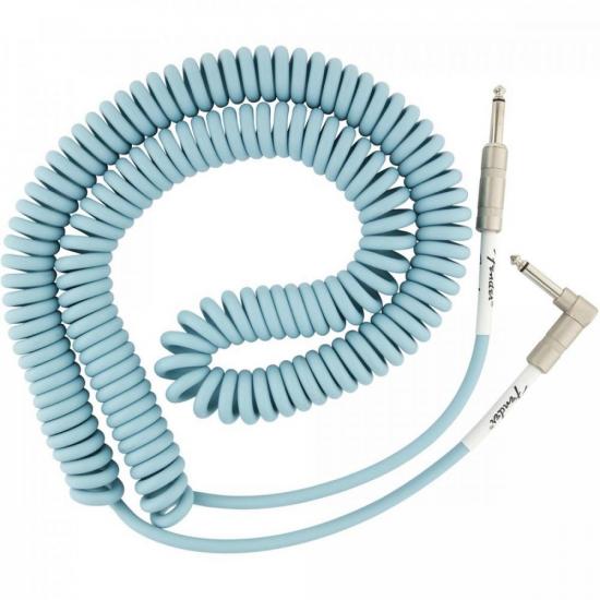 Cabo para Instrumentos P10 FENDER Original Series Espiral 9m  Azul Claro (75306)