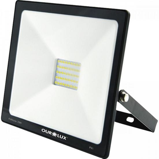 Refletor Projetor LED 30W Bivolt SLIM OUROLUX por 52,99 à vista no boleto/pix ou parcele em até 2x sem juros. Compre na loja Mundomax!