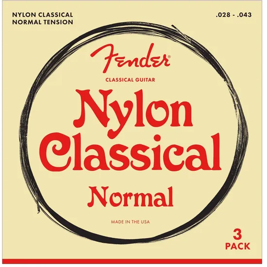 Kit com 3 Encordoamentos para Violão FENDER Nylon Classical (75326)