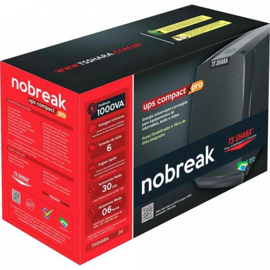 Nobreak Ts Shara Ups Compact 1000VA 7Ah Bivolt por 775,99 à vista no boleto/pix ou parcele em até 10x sem juros. Compre na loja Mundomax!
