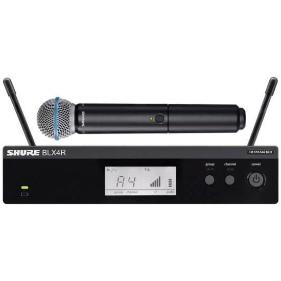 Sistema de Microfone SHURE BLX24RBR/B58-M15 Preto (75421)