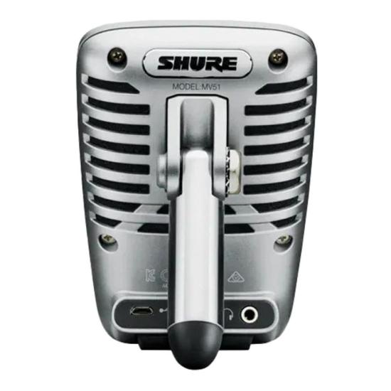 Microfone SHURE MV51 Prata por 1.999,99 à vista no boleto/pix ou parcele em até 12x sem juros. Compre na loja Mundomax!