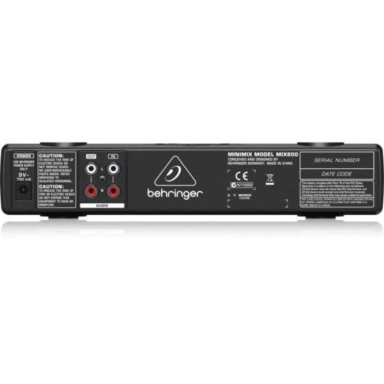 Mixer Behringer MIX800 Minimix por 376,99 à vista no boleto/pix ou parcele em até 10x sem juros. Compre na loja Mundomax!