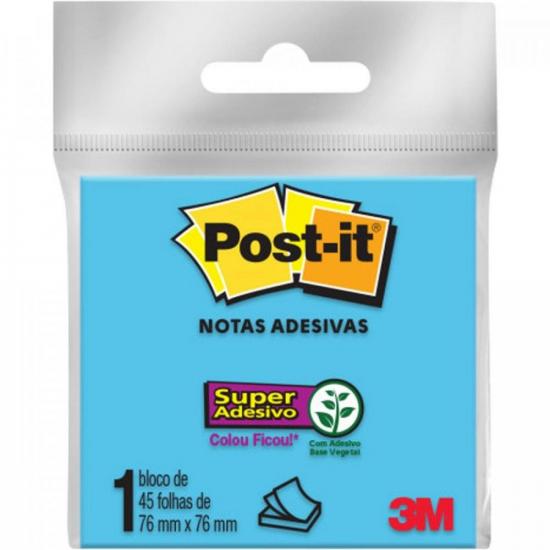 Bloco de Notas Adesivas Post-it 76 MM x 76 MM Azul 3M por 6,90 à vista no boleto/pix ou parcele em até 1x sem juros. Compre na loja Mundomax!