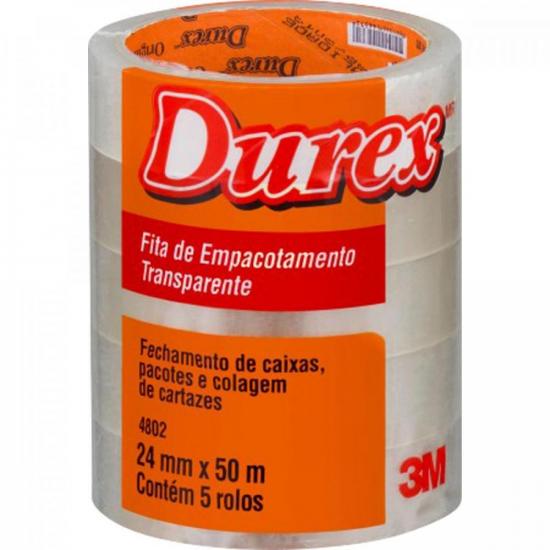 Fita de Empacotamento 24mm x 50m c/ 5 DUREX Marrom 3M (embalagem c/ 5 uni.) por 23,90 à vista no boleto/pix ou parcele em até 1x sem juros. Compre na loja Mundomax!