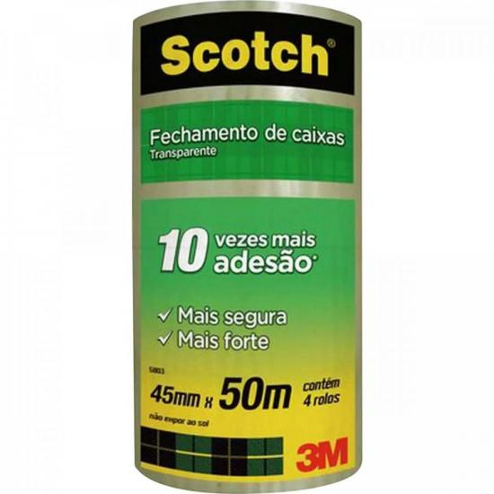 Fita de Empacotamento 45mm x 50m BOPP Transparente 3M (embalagem c/ 4 uni.) por 31,90 à vista no boleto/pix ou parcele em até 1x sem juros. Compre na loja Mundomax!