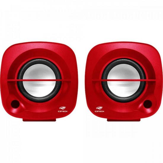 Caixa de Som C3Tech SP-303RD Multimídia 2.0 Vermelha por 42,00 à vista no boleto/pix ou parcele em até 1x sem juros. Compre na loja Mundomax!