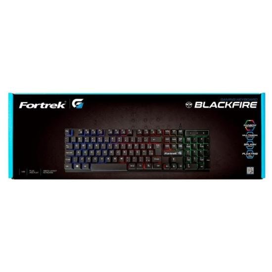Teclado Gamer Blackfire Preto Fortrek por 76,65 à vista no boleto/pix ou parcele em até 3x sem juros. Compre na loja Fortrek!