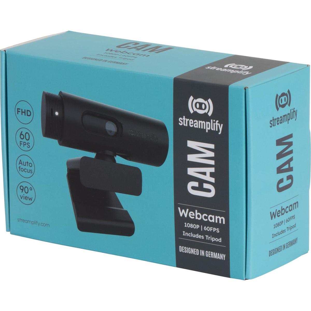 Webcam Streamplify Full HD 60FPS Preta - Streamplify