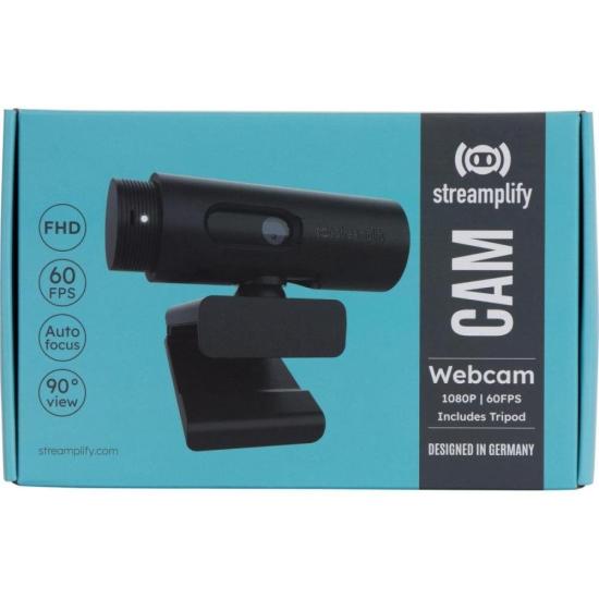 Webcam Streamplify Full HD 60FPS Preta por 532,00 à vista no boleto/pix ou parcele em até 10x sem juros. Compre na loja Mundomax!