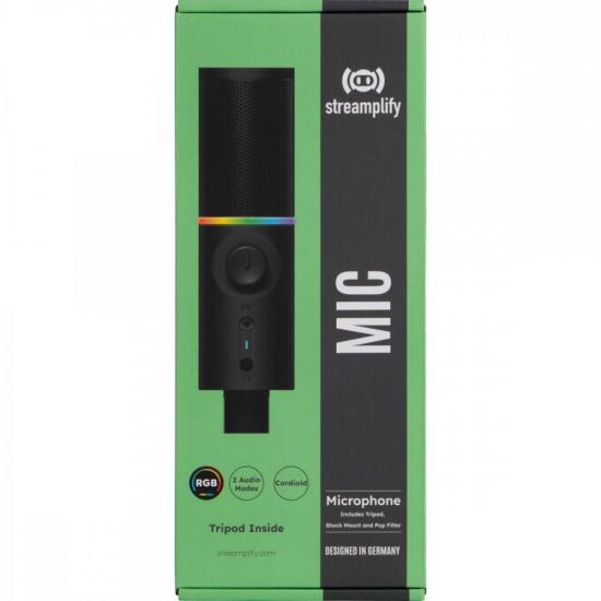 Microfone Gamer Streamplify Mic Tripod Com Tripé Preto RGB por 403,00 à vista no boleto/pix ou parcele em até 10x sem juros. Compre na loja Mundomax!