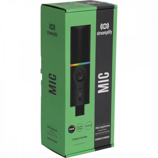 Microfone Gamer Streamplify Mic Tripod Com Tripé Preto RGB por 403,00 à vista no boleto/pix ou parcele em até 10x sem juros. Compre na loja Mundomax!