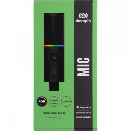 Microfone Gamer Streamplify Mic Arm Com Braço Flexível Preto RGB por 549,90 à vista no boleto/pix ou parcele em até 10x sem juros. Compre na loja Streamplify!