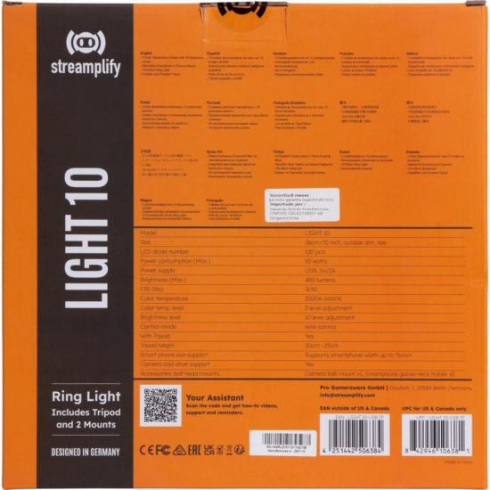 Ring Light 10 Streamplify por 159,90 à vista no boleto/pix ou parcele em até 6x sem juros. Compre na loja Streamplify!