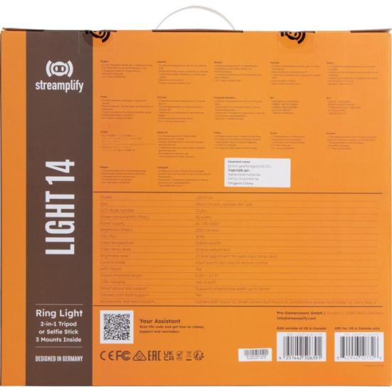 Ring Light 14 Streamplify por 550,00 à vista no boleto/pix ou parcele em até 10x sem juros. Compre na loja Mundomax!