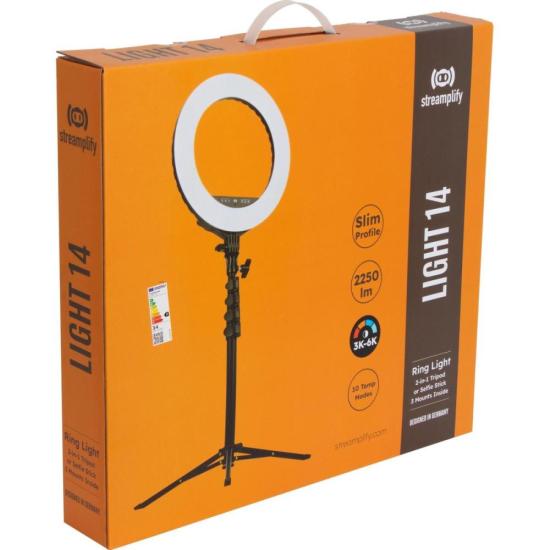 Ring Light 14 Streamplify por 550,00 à vista no boleto/pix ou parcele em até 10x sem juros. Compre na loja Mundomax!