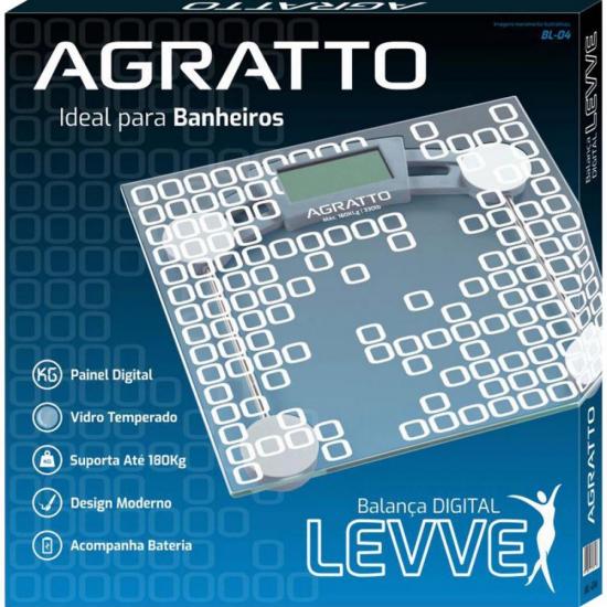Balança Corporal Agratto Levve BL04 por 60,00 à vista no boleto/pix ou parcele em até 2x sem juros. Compre na loja Mundomax!