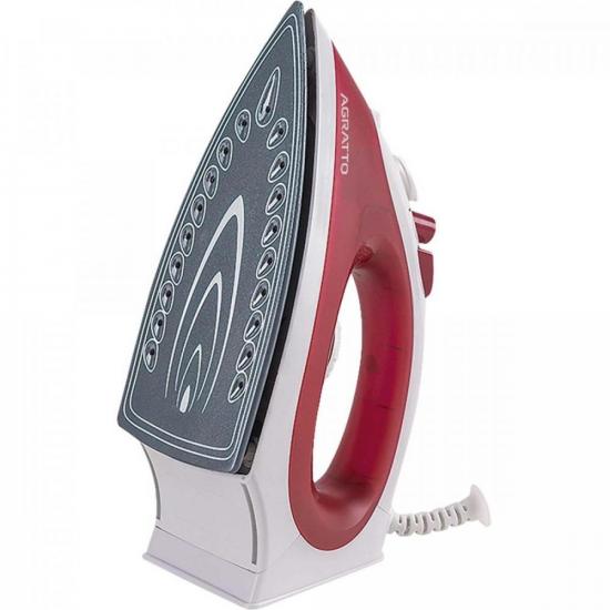 Ferro de Passar Vapor Agratto Bravo FC-01 Cerâmico Vermelho 127v por 93,00 à vista no boleto/pix ou parcele em até 3x sem juros. Compre na loja Mundomax!