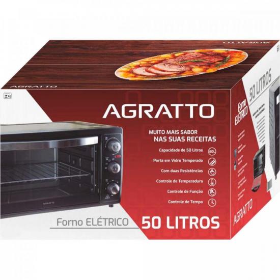 Forno Elétrico Agratto FE50 50 Litros 220v por 669,99 à vista no boleto/pix ou parcele em até 10x sem juros. Compre na loja Mundomax!
