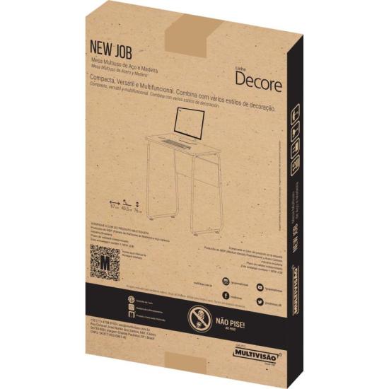 Mesa Compacta Para Computador New Job Branca Multivisão por 159,00 à vista no boleto/pix ou parcele em até 6x sem juros. Compre na loja Mundomax!