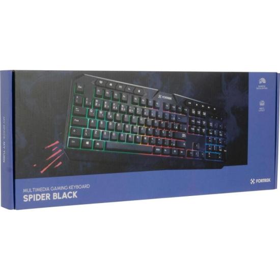 Teclado Gamer Multimidia Fortrek Spider Black Preto por 63,99 à vista no boleto/pix ou parcele em até 2x sem juros. Compre na loja Mundomax!