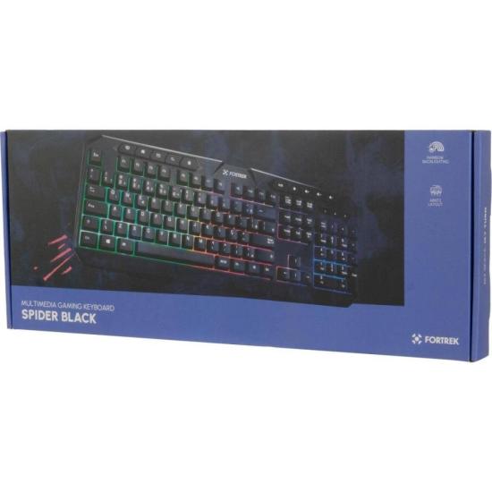 Teclado Gamer Multimidia Fortrek Spider Black Preto por 63,99 à vista no boleto/pix ou parcele em até 2x sem juros. Compre na loja Mundomax!