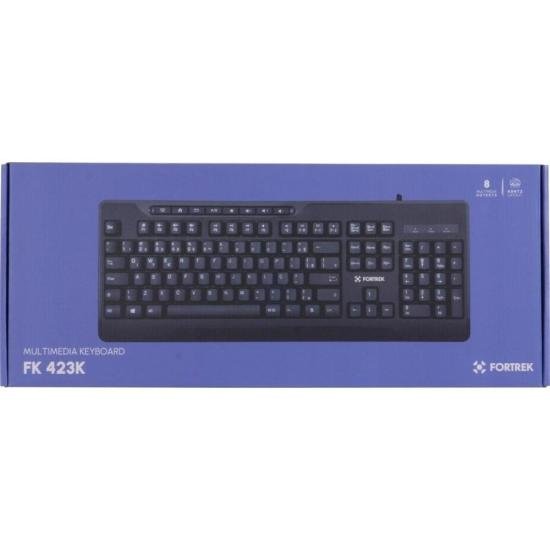 Teclado Multimídia Fortrek OLK101 Preto FK 423K por 56,00 à vista no boleto/pix ou parcele em até 2x sem juros. Compre na loja Mundomax!